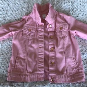 Girls size 8 pink jean jacket